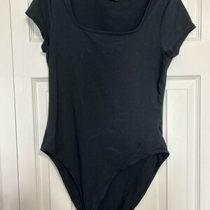 Black Short Sleeve Bodysuit